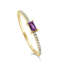 Load image into Gallery viewer, 14K Gold Birthstone &amp; Diamond Stackable Rings
