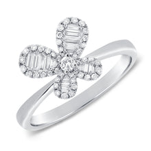 Load image into Gallery viewer, 14K Gold Diamond Baguette Butterfly Ring
