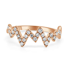 Load image into Gallery viewer, 14K Gold Diamond Heart Beat Band
