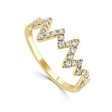 Load image into Gallery viewer, 14K Gold Diamond Heart Beat Band
