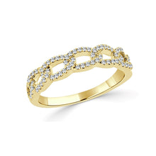 Load image into Gallery viewer, 14k Gold Diamond Link Ring
