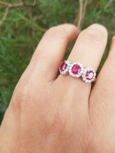 Load image into Gallery viewer, 14K White Gold Ruby &amp; Diamond Ring
