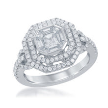 Load image into Gallery viewer, 18K White Gold 1ct Diamond Mosaic Ring
