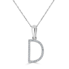 Load image into Gallery viewer, 14K Gold Diamond Large Initial A-Z Necklace 16-18&quot;
