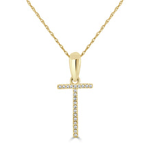 Load image into Gallery viewer, 14K Gold Diamond Large Initial A-Z Necklace 16-18&quot;
