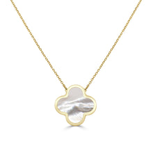 Load image into Gallery viewer, 14K Yellow Gold Clover Inlaid Pendant
