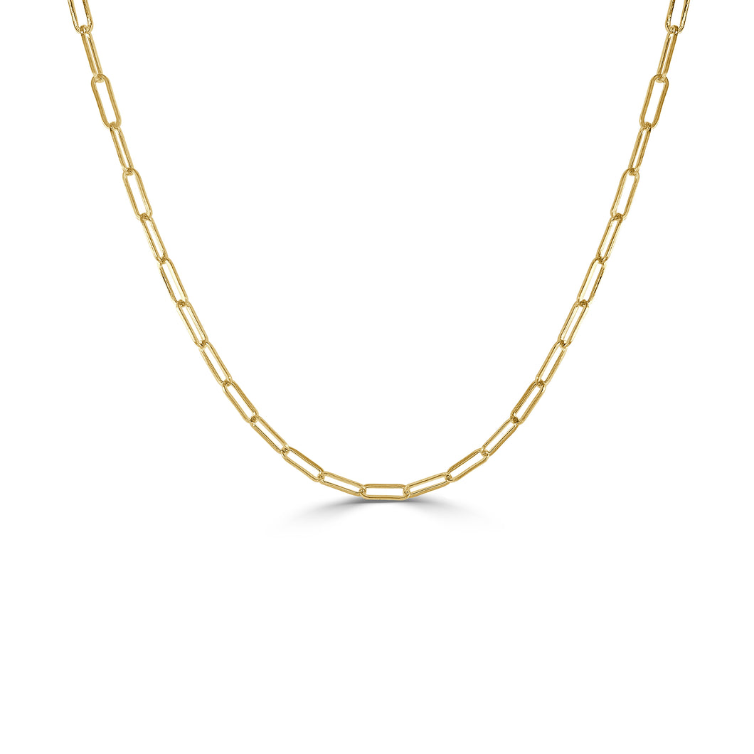 14K Yellow Gold Small Link Necklace 18
