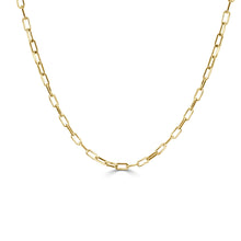 Load image into Gallery viewer, 14K Gold Paperclip Chain Link Necklace
