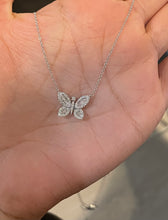 Load image into Gallery viewer, 14K Gold Diamond Baguette Butterfly Pendant
