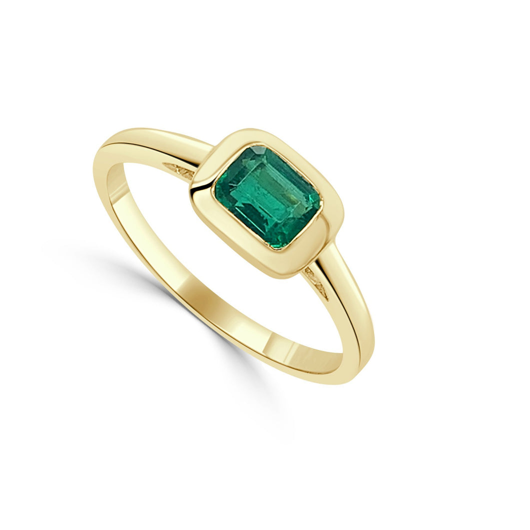 14k Gold Emerald Ring