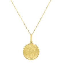 Load image into Gallery viewer, 14K Yellow Gold Zodiac Sign Coin Pendant 16-18&quot; Chain
