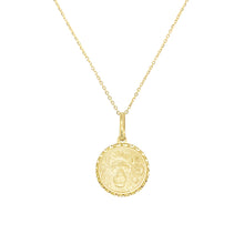 Load image into Gallery viewer, 14K Yellow Gold Zodiac Sign Coin Pendant 16-18&quot; Chain
